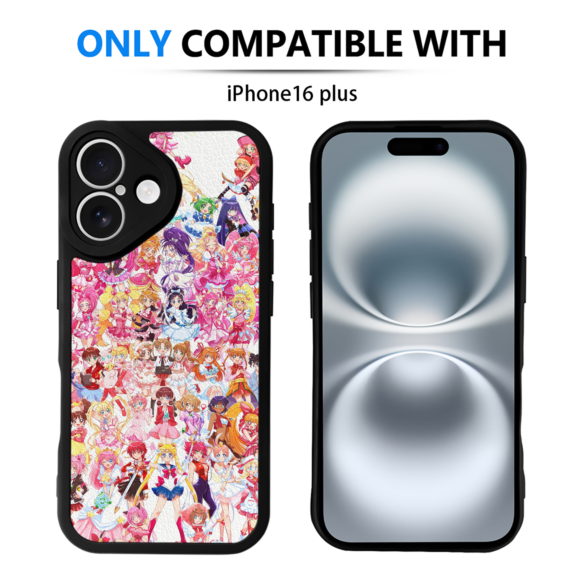 （画像用） 美少女戦士セーラームーン Sailor Moon 【iPhone 16シリーズ対応】シリコンスマホケース（レザー調） 材質：シリコン